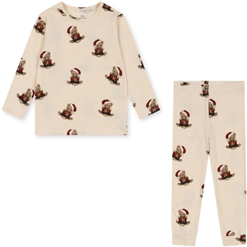 Konges Sljd Christmas Teddy Basic Blouse\/Pants Set