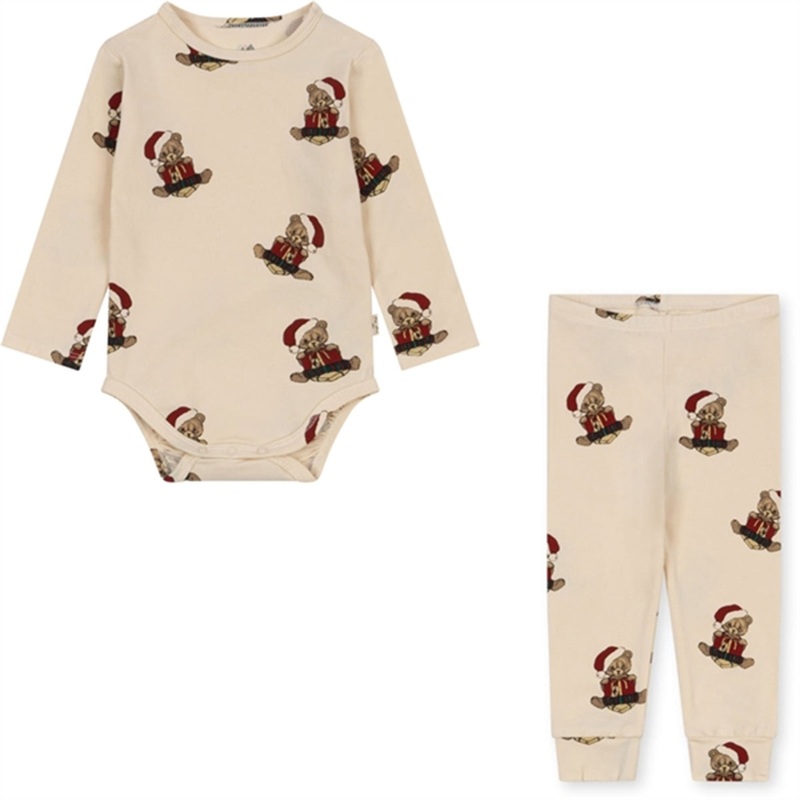 Konges Sljd Christmas Teddy Basic Body\/Pants Set