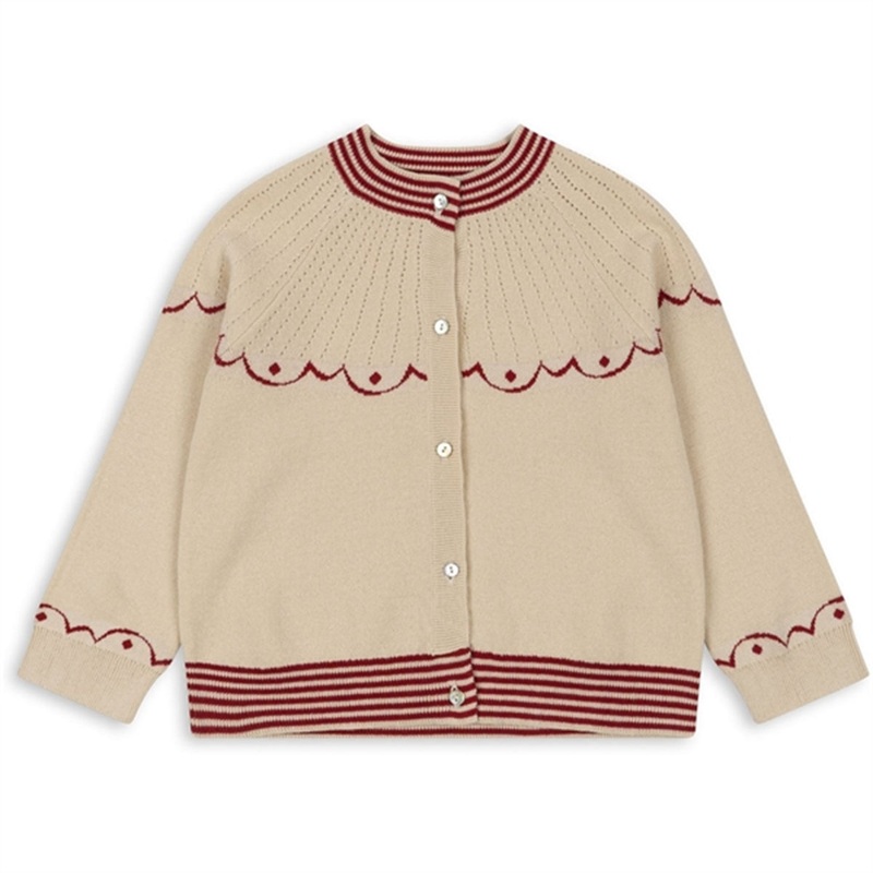 Konges Sljd Off White Whamie Knit Cardigan