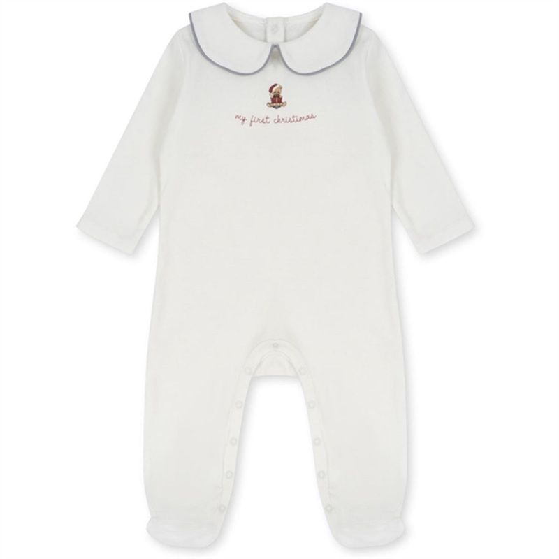 Konges Sljd Optic White My First Christmas Onesie