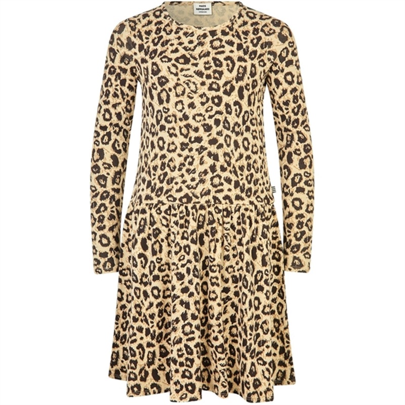 Mads Nrgaard Organic Daisina L\/S Dress Leo Aop\/Black Coffee