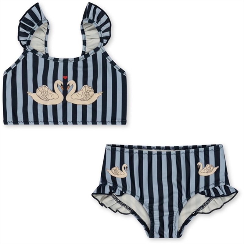 Konges Sljd Navy Stripe Dea Frill Bikini