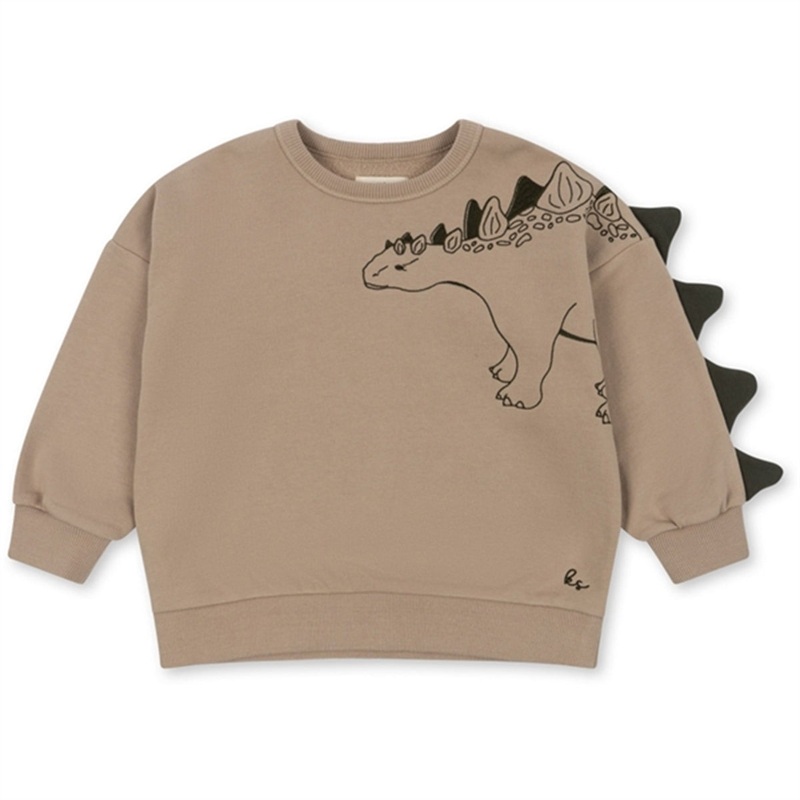 Konges Sljd Oxford Tan Lou Animal Spike Dino Sweatshirt
