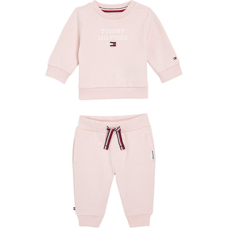 Tommy Hilfiger Baby Th Logo Set Whimsy Pink