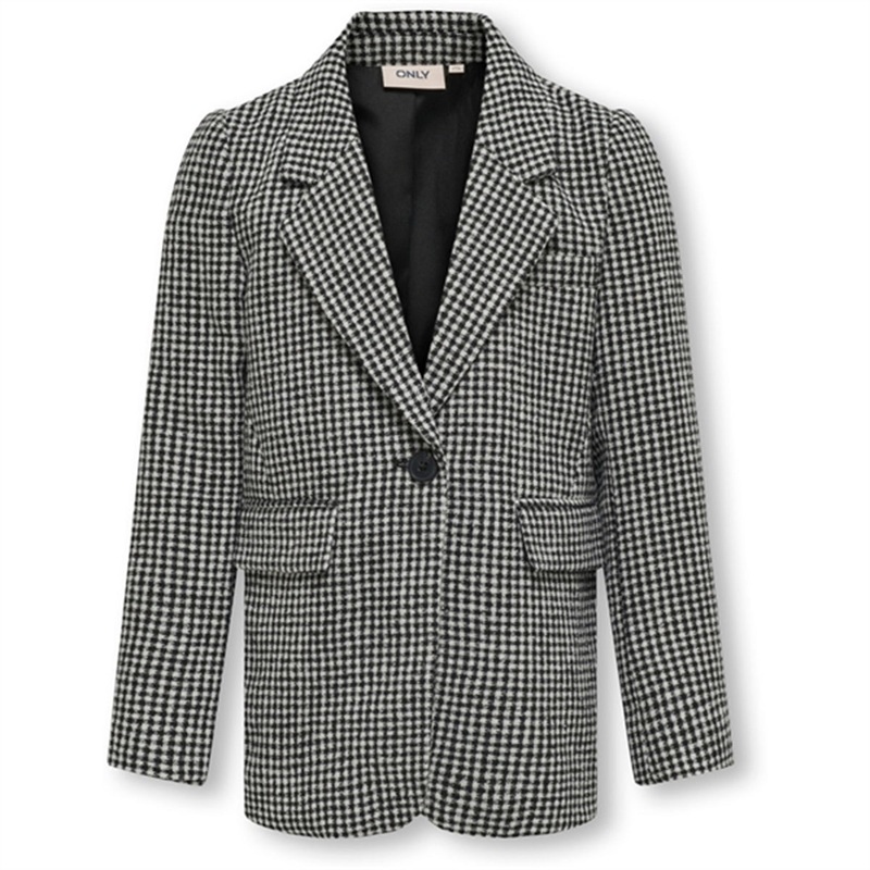 Kids ONLY Cloud Dancer \/ Black Houndstooth Lana-Beauty Blazer