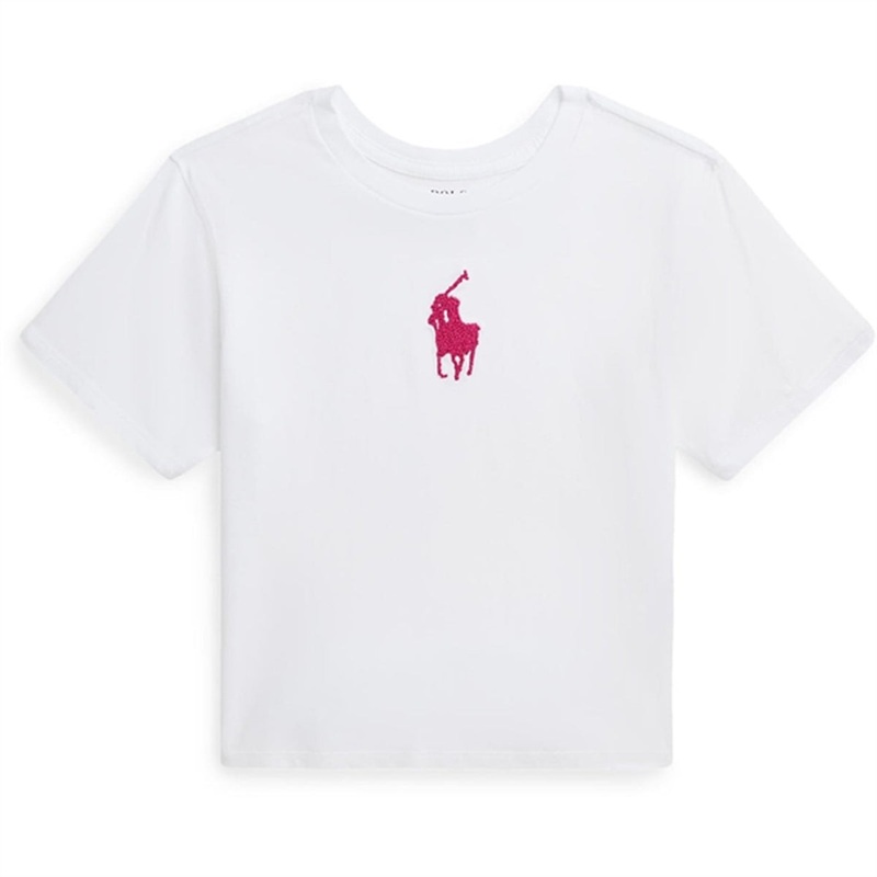 Polo Ralph Lauren Girls T-Shirt White W\/ Pink Pp