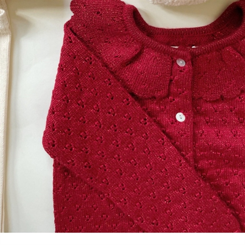 Konges Sljd Savy Red Holiday Knit Cardigan
