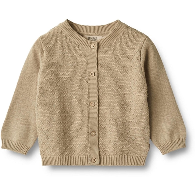 Wheat Grey Sand Knit Cardigan Bjrn