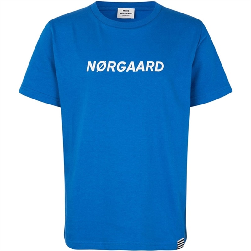 Mads Nrgaard Printed Tee Thorlino T-shirt Snorkel Blue