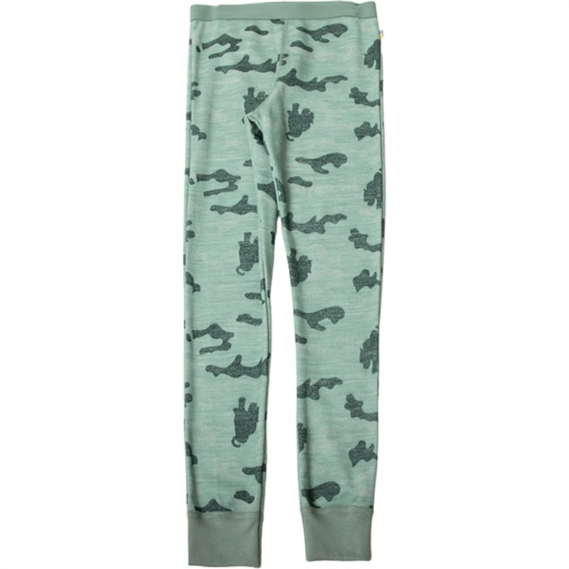 Joha Wool\/Cotton Green AOP Leggings