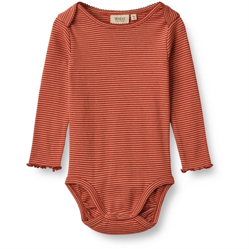 Wheat Paprika Stripe Body Rie|1 m|3 m|6 m|9 m|12 m|18 m|2 y