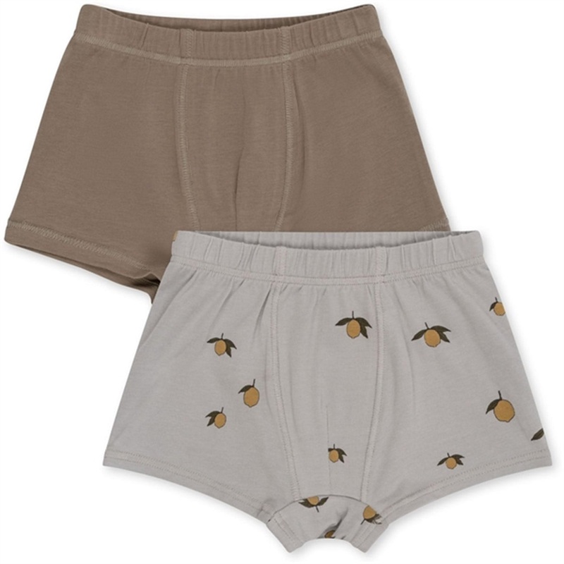 Konges Sljd Lemon Harbor\/Brindle Basic 2-Pack Boxers
