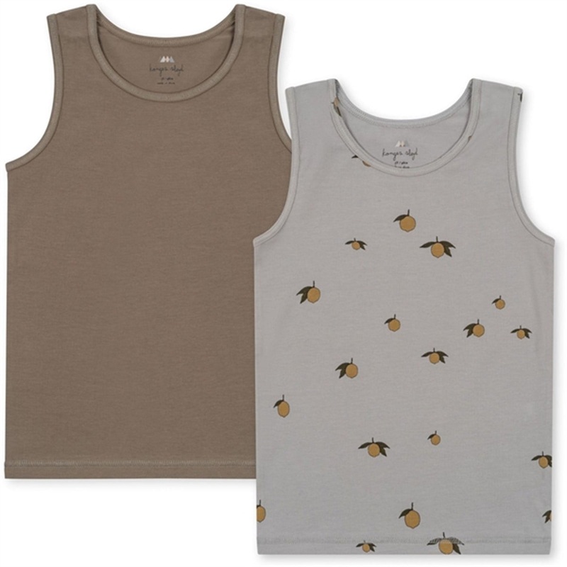 Konges Sljd Lemon Harbor\/Brindle Basic 2-Pack Tanktop