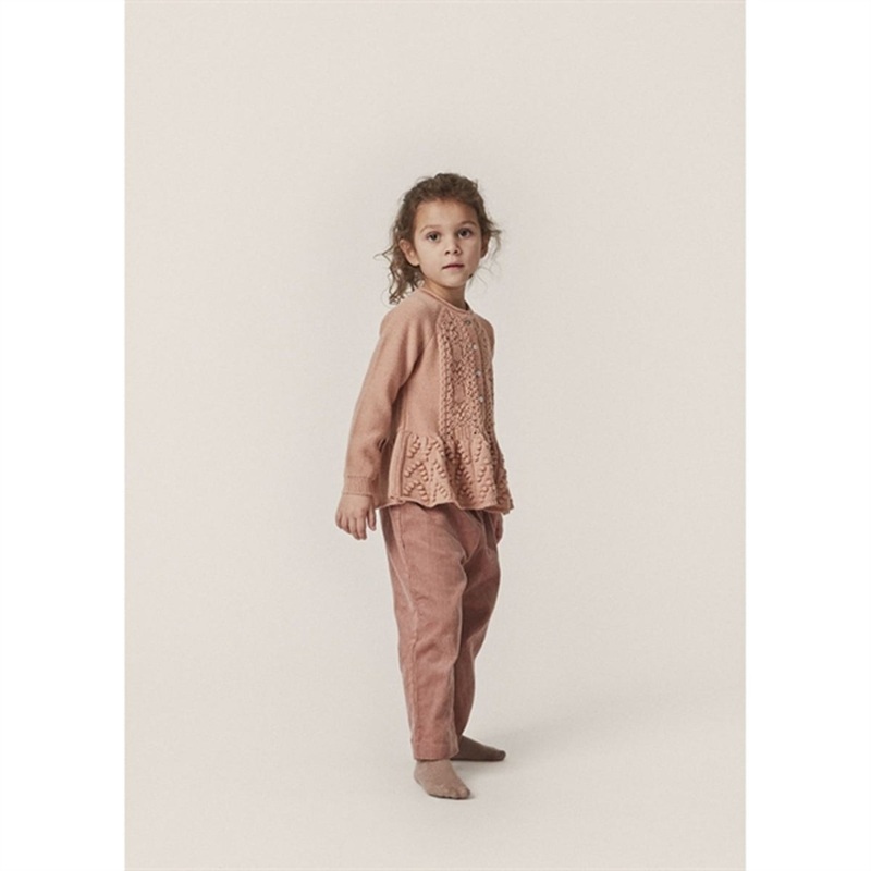 Konges Sljd Maple Sugar Cabby Frill Wool Cardigan
