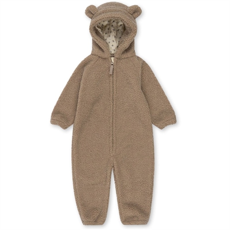 Konges Sljd Oxford Tan Grizz Teddy Onesie