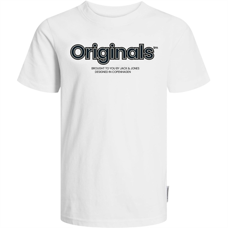 Jack \u0026 Jones Junior Bright White Lakewood Branding T-Shirt