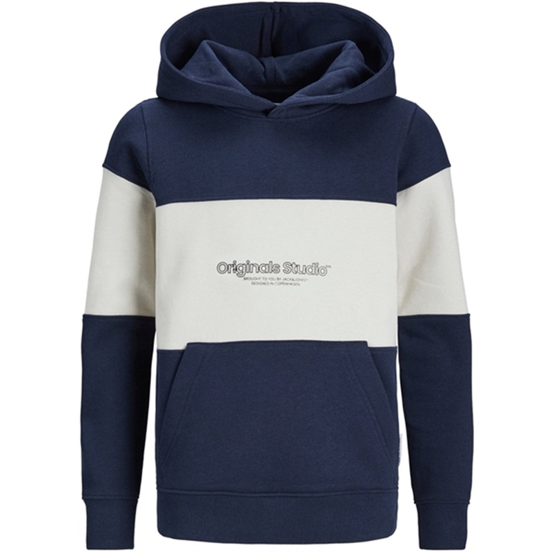 Jack \u0026 Jones Junior Navy Blazer Lakewood Colorblock Sweat Hoodie