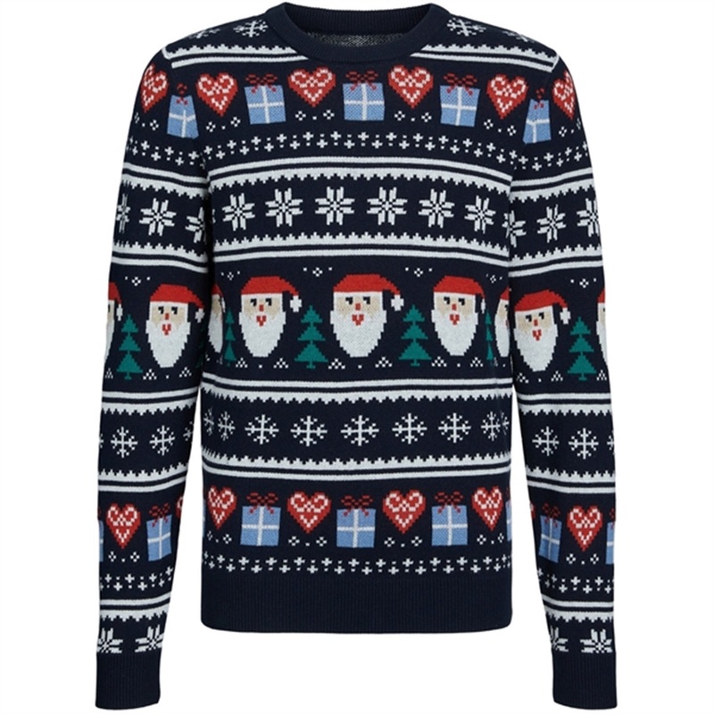 Jack \u0026 Jones Junior Total Eclipse Santa Claus Festive Xmas Knit Blouse