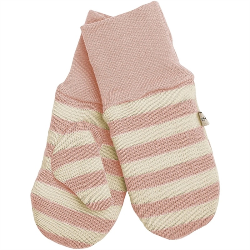 Racing Kids Mittens with Thumb Rose\/Ivory
