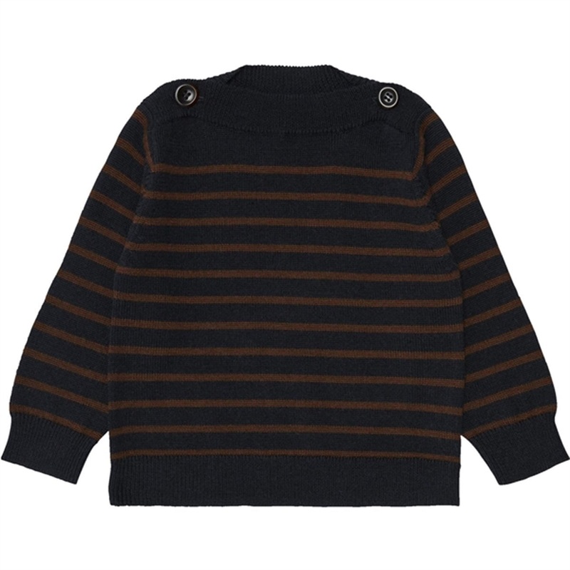 FUB Baby Boatneck Blouse Dark Navy\/Amber