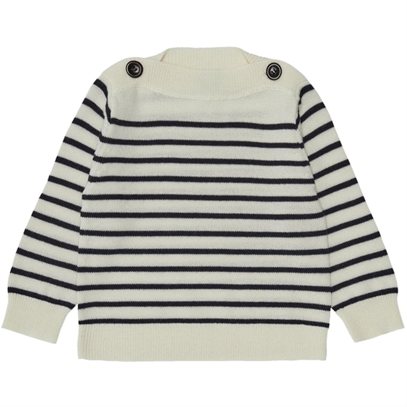 FUB Baby Boatneck Blouse Ecru\/Dark Navy