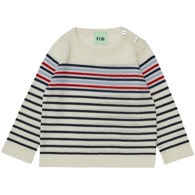 FUB Baby Multistripe Blouse Ecru\/Dark Navy