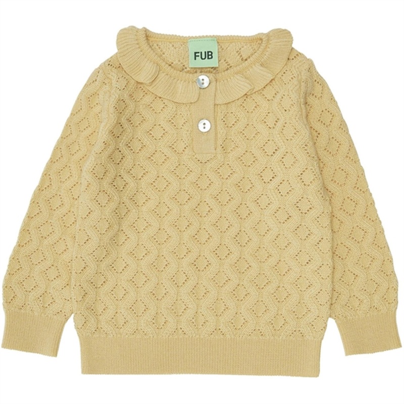 FUB Baby Pointelle Blouse Buttermilk
