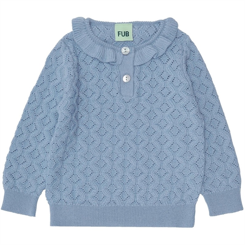 FUB Baby Pointelle Blouse Sky|62|68|74|80|86|92