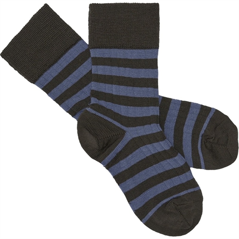 FUB 2-Pack Classic Striped Socks Chocolate Melange\/Sky