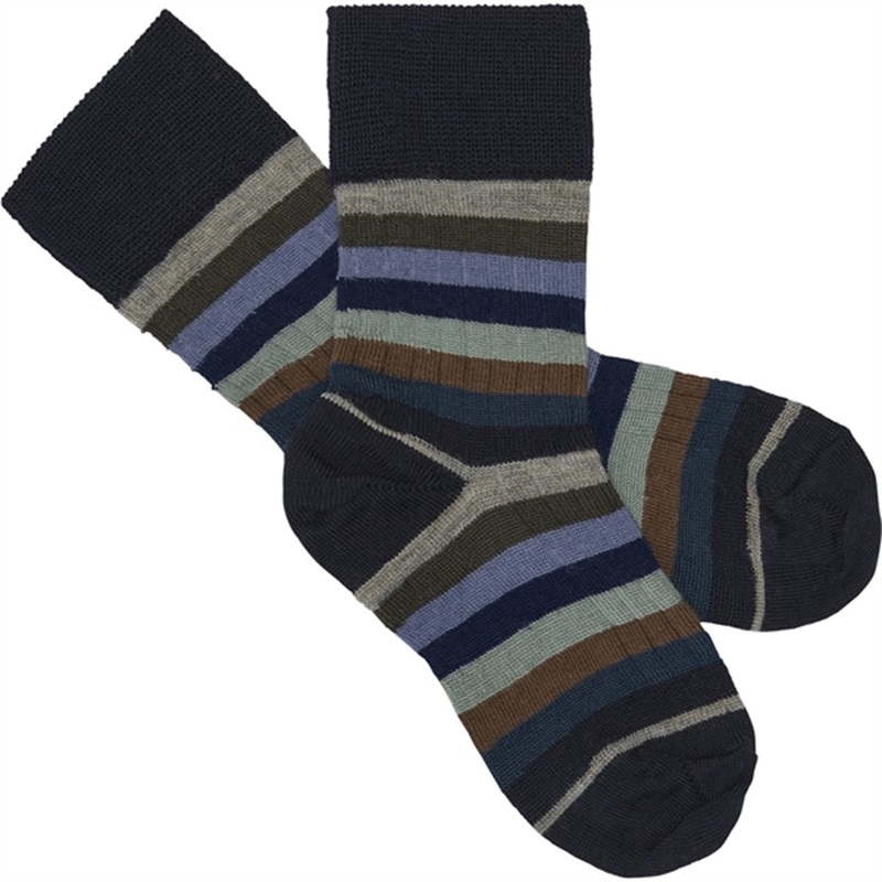 FUB 2-Pack Classic Striped Socks Dark Navy\/Multi Stripe
