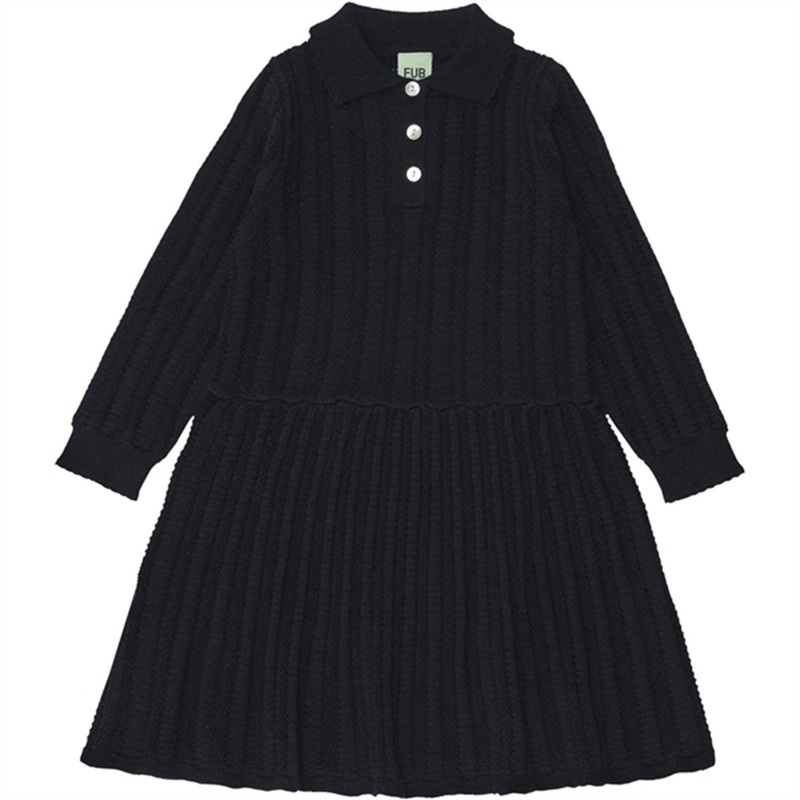 FUB Pointelle Dress Dark Navy|80|90|100|110|120|130