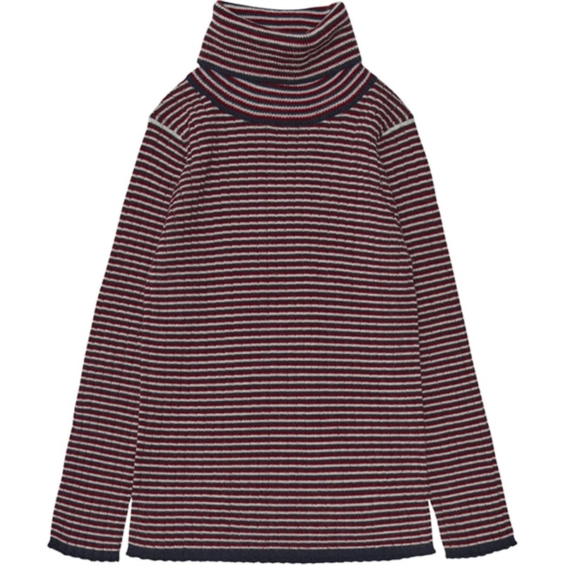 FUB Turtleneck Ecru\/Dark Navy\/Bright Red