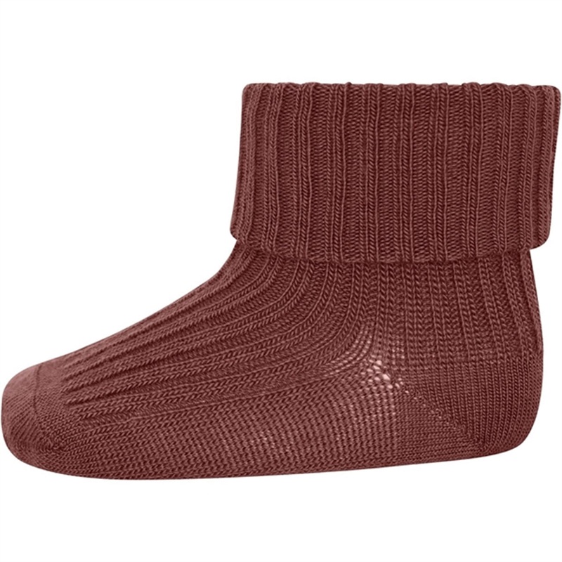 MP 589 Wool Rib Baby Socks Hot Chocolate