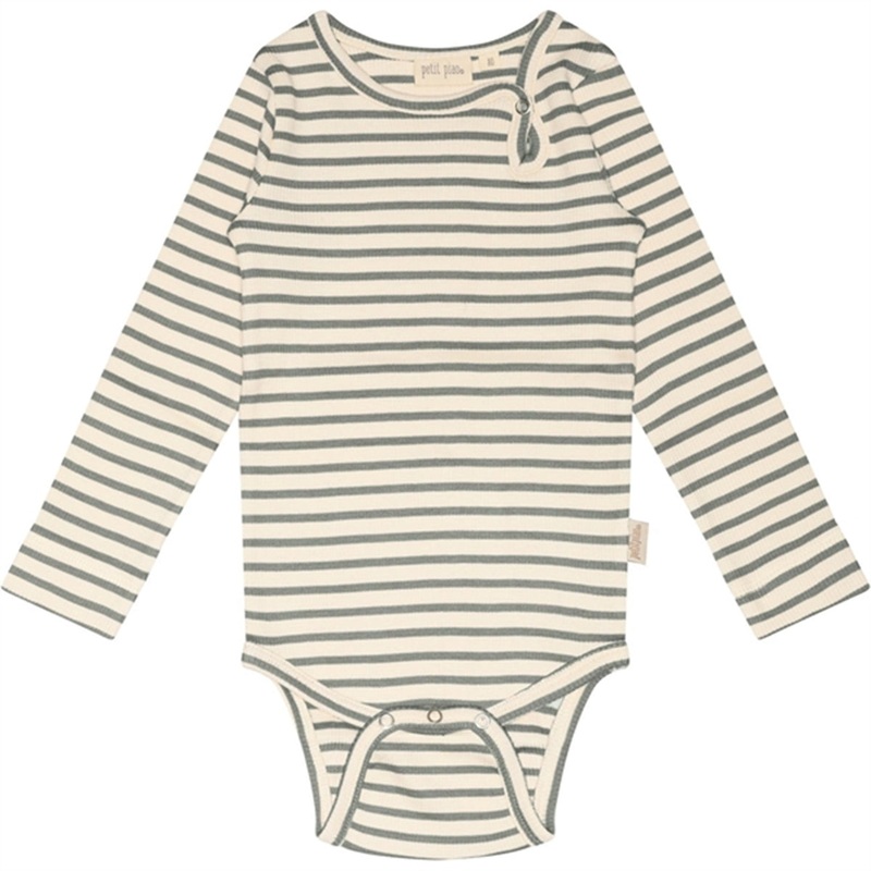 Petit Piao Balsam Green\/Off White Body Modal Striped