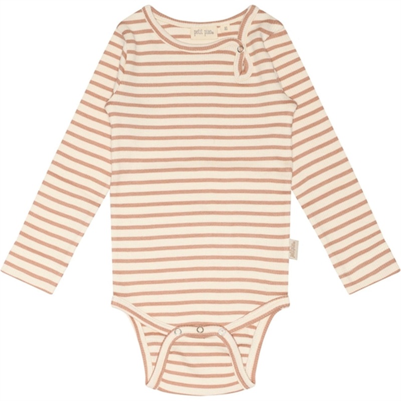 Petit Piao Caf Rose\/Off White Body Modal Striped