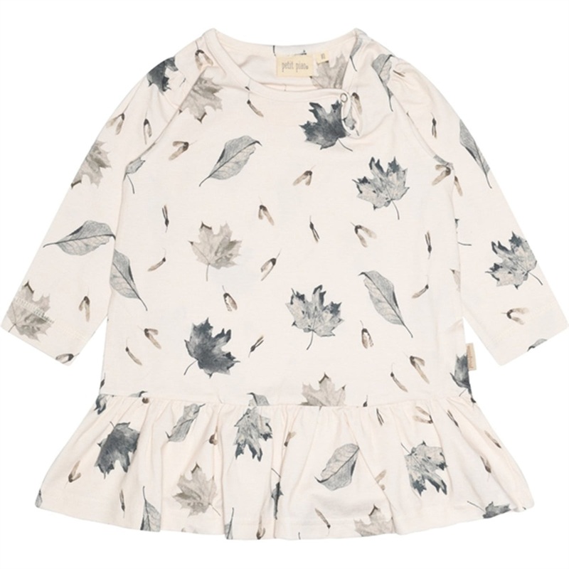 Petit Piao Leaf Dress Gather Printed