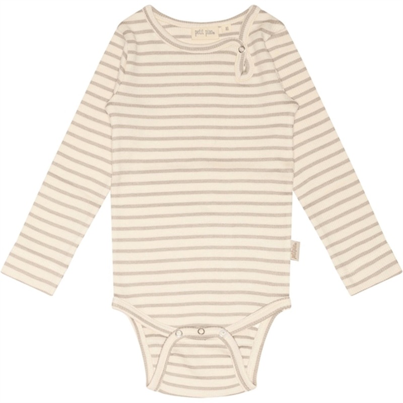 Petit Piao Soft Sand\/Off White Body Modal Striped
