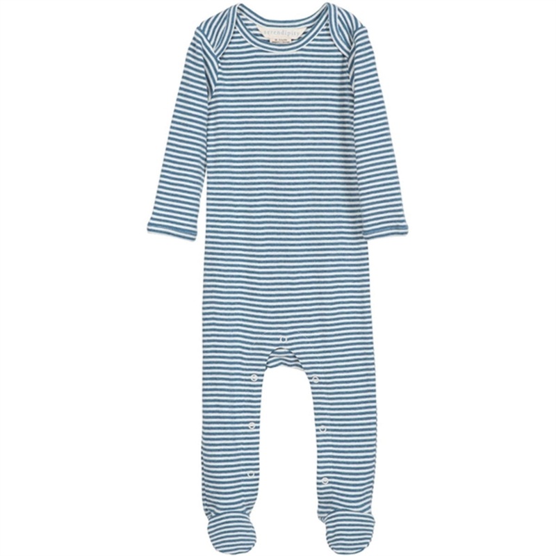 Serendipity Sky\/Offwhite Baby Suit Stripe