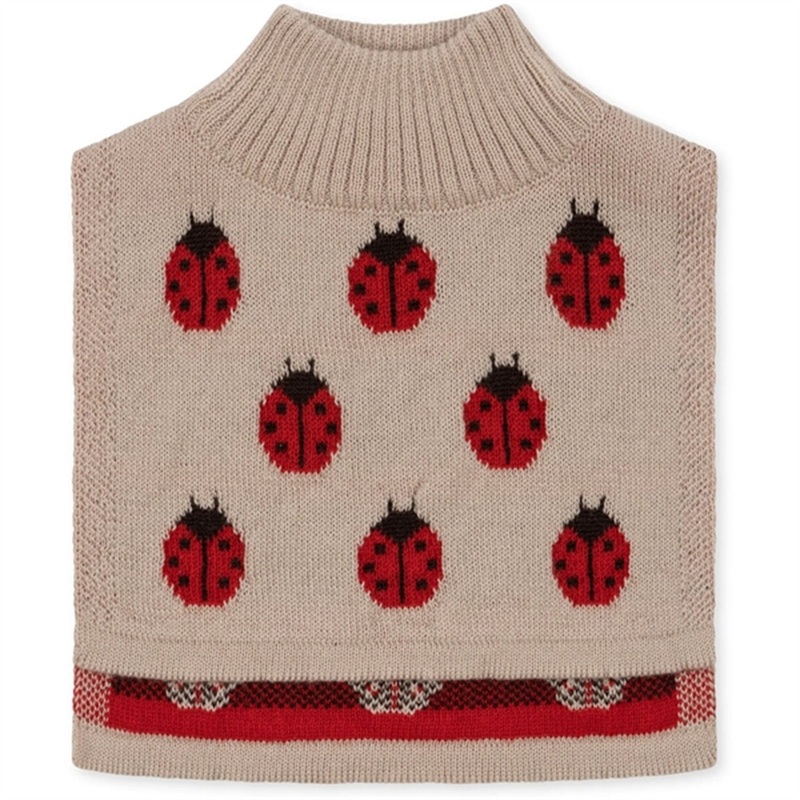 Konges Sljd Ladybug Belou Knit Woll Neckwarmer