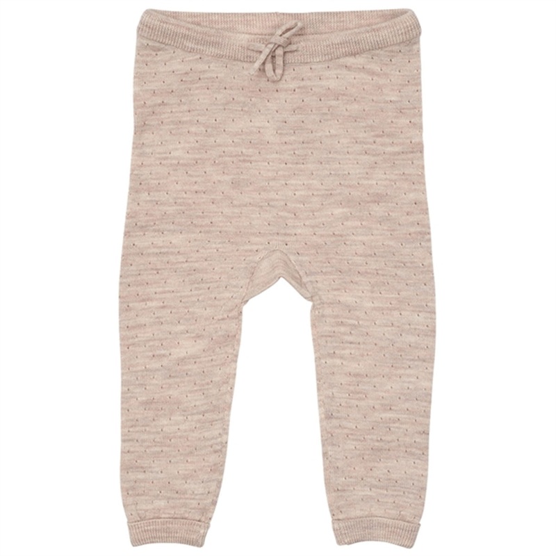Copenhagen Colors Pale Cream Melange Merino Pants Pointelle