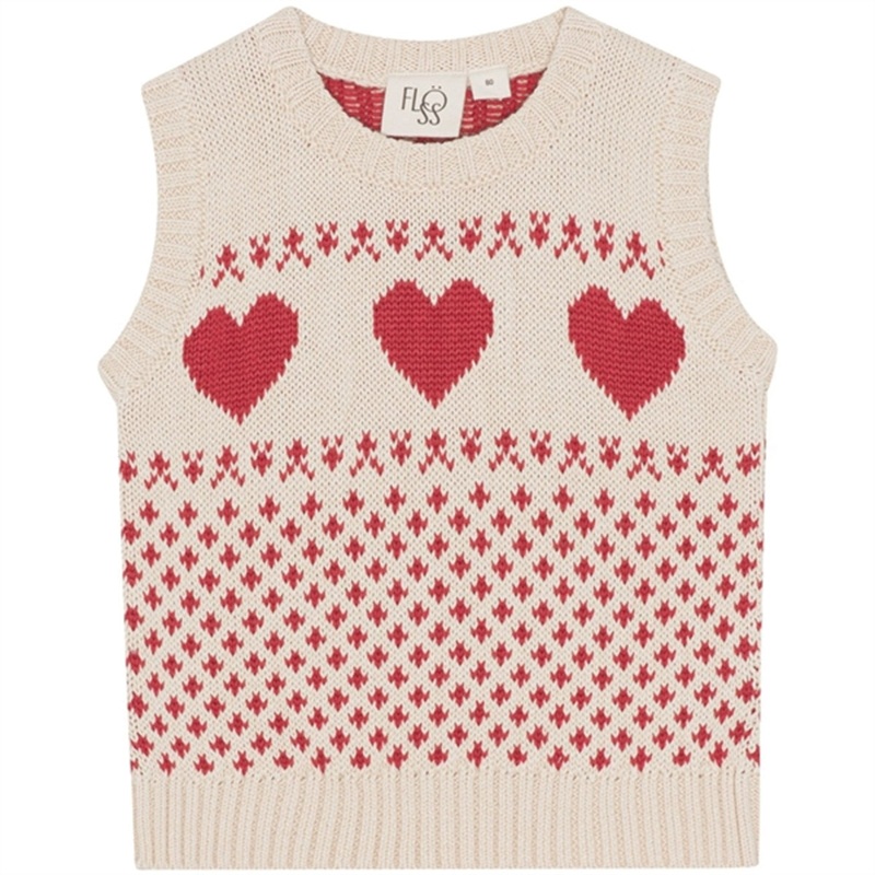 Flss Babette Vest Poppy red|74|80|86|92|98|104|110|116|122|128