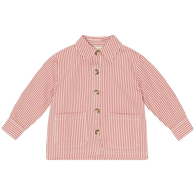 Flss Max Overshirt Scarlet Stripe