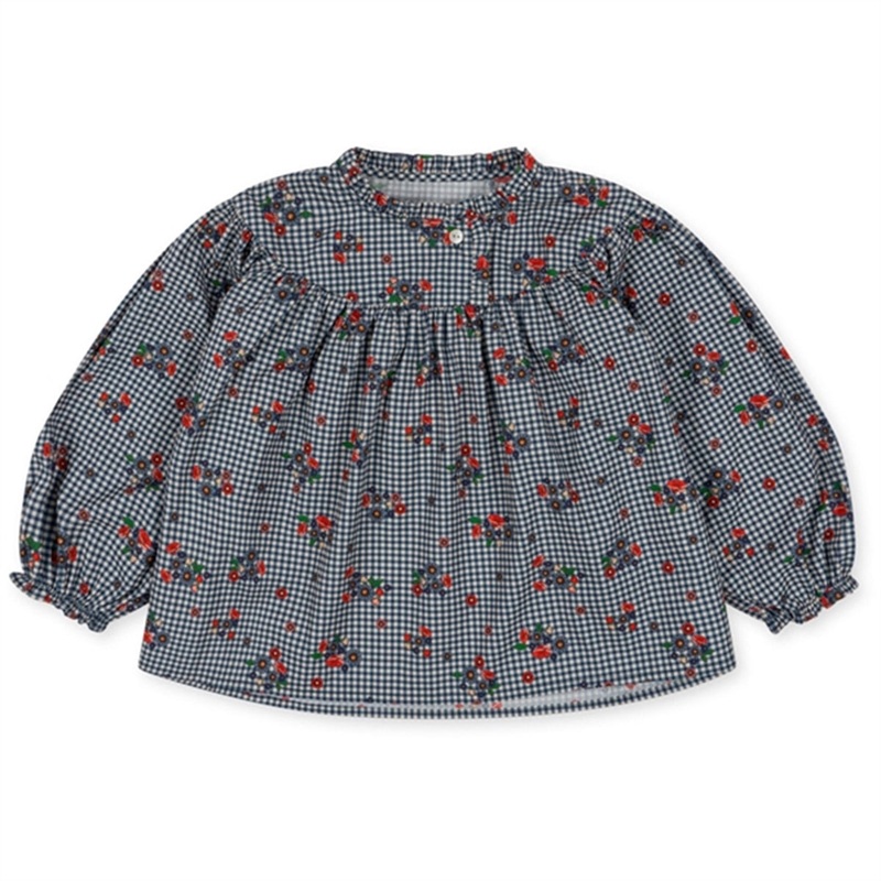 Konges Sljd Blossom Check Bibi Blouse