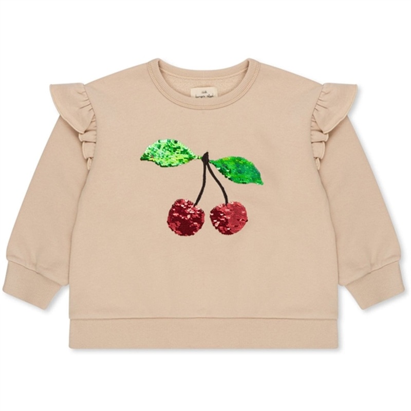 Konges Sljd Smoke Gray Lou Sequin Frill Sweatshirt