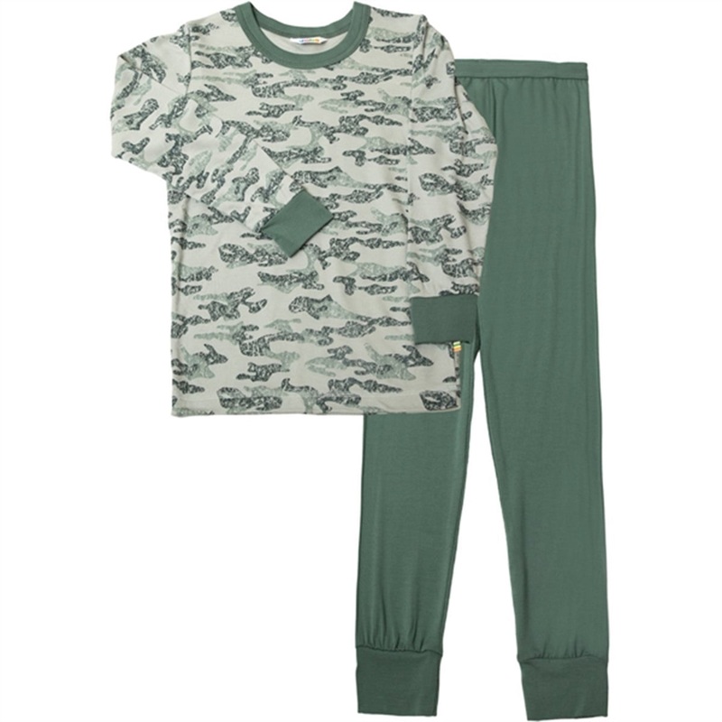 Joha Bamboo Green AOP Pyjamas|90|100|110|120|130|140|150