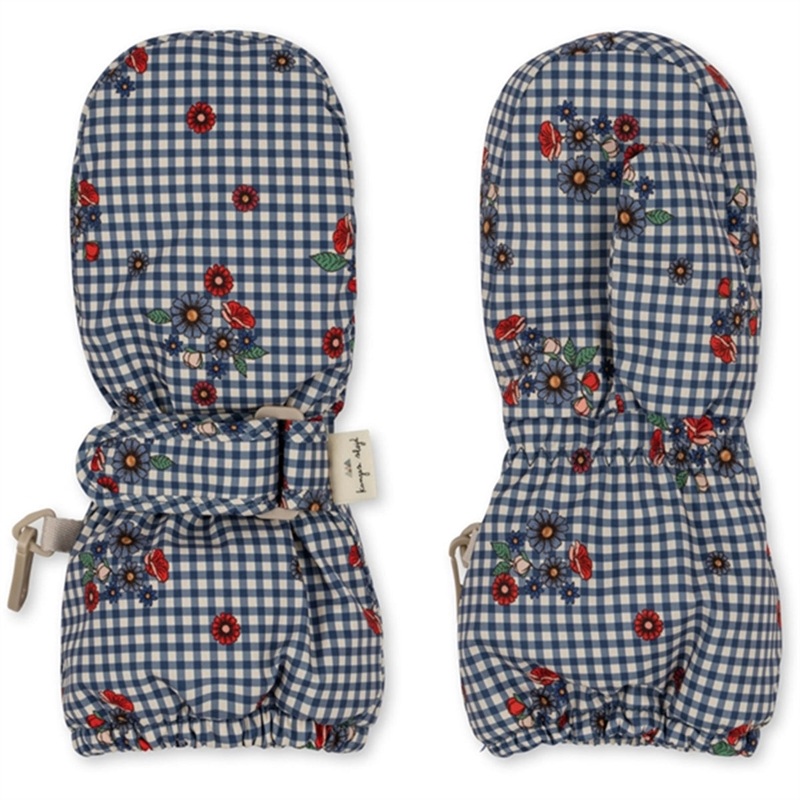 Konges Sljd Blossom Check Nutti Mittens